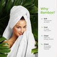 thumbnail image 4 of Cariloha Organic Bamboo and Turkish Cotton Towel Set - Highly Absorbent and Odor-Resistant - 600 GSM - Set of 3 - White, 4 of 7