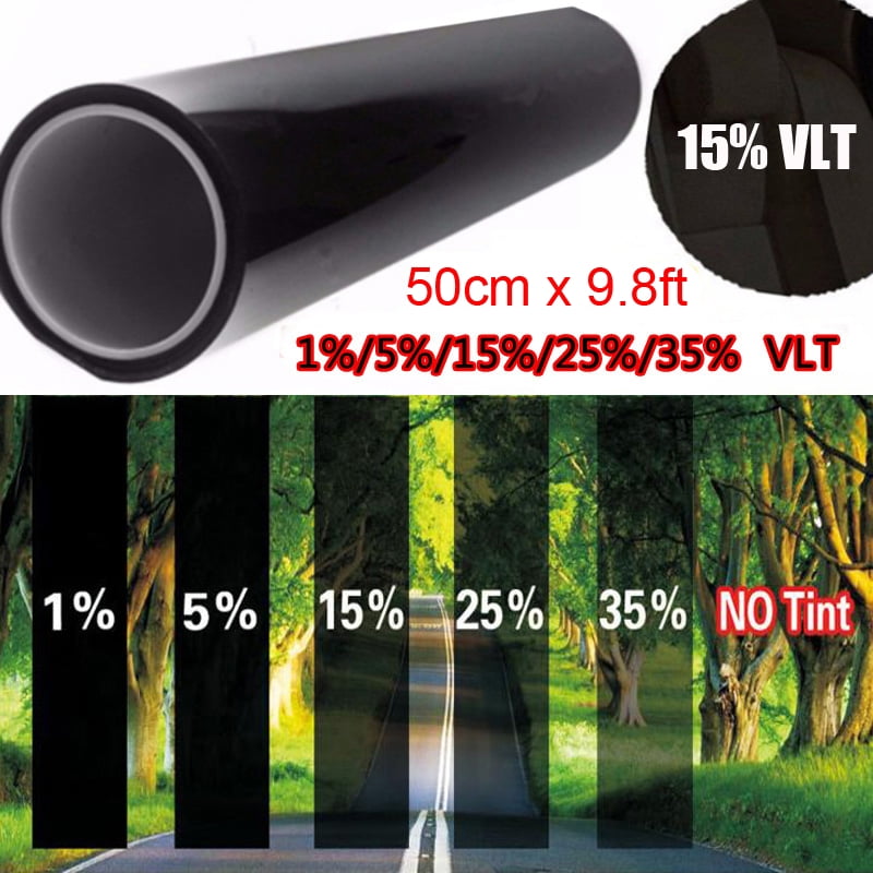 50*300cm Car Window Tint Film 15 Black For Car Window Glass Sun Shade