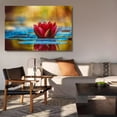 thumbnail image 6 of Red Lotus Flower Canvas Poster Bedroom Decor Sports Landscape Office Room Decor Gift,Frame-style,08x12inch(20x30cm), 6 of 8