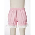 thumbnail image 3 of iiniim Kids Girls Ruffled Lace Hem Bloomer Shorts Breathable Safety Pants Pink 110, 3 of 7