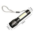 thumbnail image 3 of NARABB Hot Sale Strong Light Telescopic USB Charging LED Flashlights High Lumens, Bright Small Flashlight, Zoomable,, Brightness Flash Light For Outdoor, 3 of 8