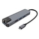 thumbnail image 1 of Ethernet 5-In-1 USB C HUB Tipo-C Estacia de Acoplamiento Multiport Adaptador Con 4K HD RJ45 Ethernet USB 3.0 PD PD de Carga Compatible Con MateBook, 1 of 6