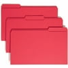 Smead, SMD17734, File Folders with Reinforced Tab, 100 / Box, Red