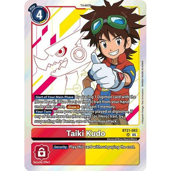 Digimon World Convergence Super Rare Taiki Kudo BT21-083