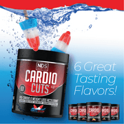 NDS Nutrition Cardio Cuts 4.0 Pre Workout Supplement-Advanced Weight Loss and Pre Cardio Formula with L-Carnitine, CLA, MCTs, L-Glutamine and Safflower Oil - Bombsicle (40 Servings)