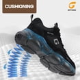 thumbnail image 5 of LAoutun Work Shoes for Men Steel Toe Shoes for Men Cushioning Steel Toe Construction Footwear Black, 5 of 6