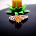 thumbnail image 5 of SHREENATHJEWELRY 6MM / 2Ct Natural Sunstone Wedding Ring- CZ Diamond Cross Over Statement Jewelry Orange Gemstone Gift Ring, 5 of 6