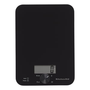 KitchenAid 11lb Digital Glass Top Food Scale, Black