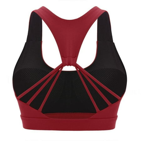 

Women s New Yoga Bra Cross Mild Shockproof Running Comfortable Fitness Sports Underwear Red 1PCS