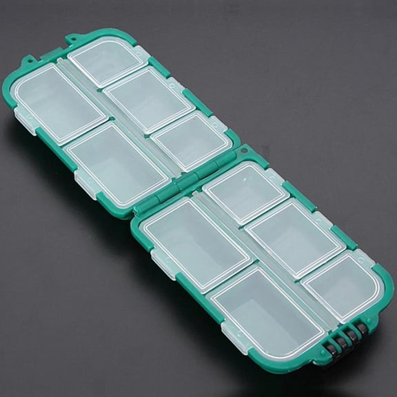 ACOUTO Tackle Box, 10 Grids Tackle Box Organizer, For Storing Fishing Tools Assorting Different Baits/Lures