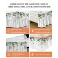thumbnail image 5 of Eucalyptus Leaf Bed Skirt King Size 16" Drop Watercolor Green Plant Farm Ruffled Wrap Around Bed Skirts Adjustable Elastic Bedskirt Dust Ruffle for King Size Bed, 5 of 7