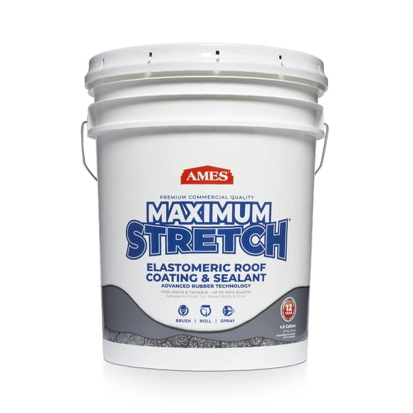 Membrana selladora impermeable AMES Maximum Stretch 4.6L blanca