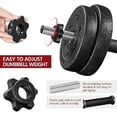thumbnail image 5 of Adjustable Dumbbells Weight Set Dumbbell Weights Exercise & Fitness Equipment w/ 4 Spinlock Collars & 2 Connector Options for Women & Men Home Gym Strength Training 44LB/55LB/66LB, 5 of 7