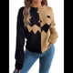 thumbnail image 1 of Suéteres de Halloween para Mujer, Divertidos Jerseys de Punto de Larga, Lindas Camisetas de Cuello Redondo con Fantasmas, Conjuntos de Otoño. Caqui L, 1 of 9