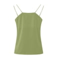 thumbnail image 3 of JDEFEG Womens Camisole Plus Size Women's V Neck Sleeveless Satin Tank Top Casual Blouses Tank Tops Camisoles for Women Green Size M, 3 of 5