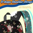 thumbnail image 5 of Pioneer Flower Floral Print Pattern 17" School Backpacks for Teens,Waterproof Oxford Fabric,S-Shape Padded Straps for School,Travel,Hiking,Camping, 5 of 5