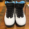 thumbnail image 1 of Ni - ke Ni - ke Air Jordan 10 Retro High Top White, Powder Blue, Black, Size 10.5 2014, 1 of 5