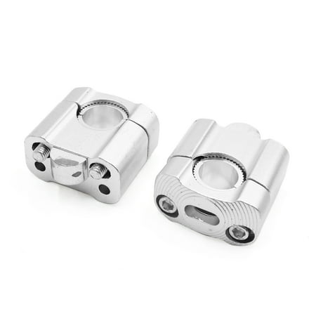 - 2Pcs CNC Motorcycle Handlebar Fat Bar Mount Clamps Riser Fit 7/8