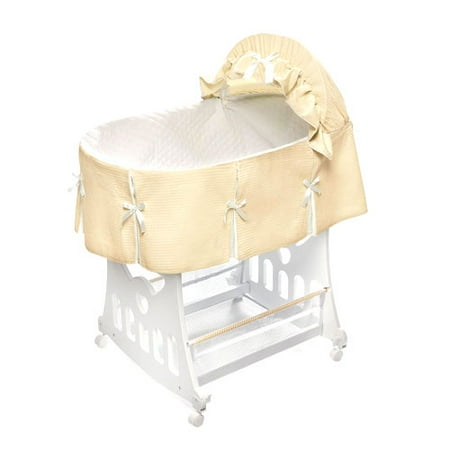 Badger Basket - Ecru Waffle Pleated Bassinet