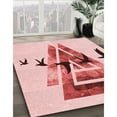 thumbnail image 3 of Ahgly Company Machine Washable Indoor Rectangle Transitional Red Area Rugs, 8' x 10', 3 of 7