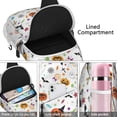 thumbnail image 4 of Sling Backpack,Playful Halloween Icons Pattern Sling Bag with Water Bottle Holder,Waterproof Sling Bag for Men/Women with Headphone Jack for Hiking,Travel, 4 of 6