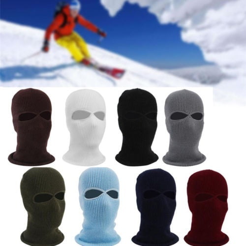 Meihuida Full Face Cover Knit 2 Hole Ski Mask Hat Shield Beanie Cap