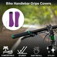 thumbnail image 2 of Cubiertas de empuñaduras de manillar de bicicleta Unique Bargains de 134 mm de largo, empuñaduras suaves para el extremo de la bicicleta, color púrpura, 1 par, 2 of 6