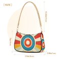 thumbnail image 3 of FORMRS Womens Shoulder Bag with Chain Strap Clutch Purse Cute Tote Handbag, Colorful Circles, 3 of 7