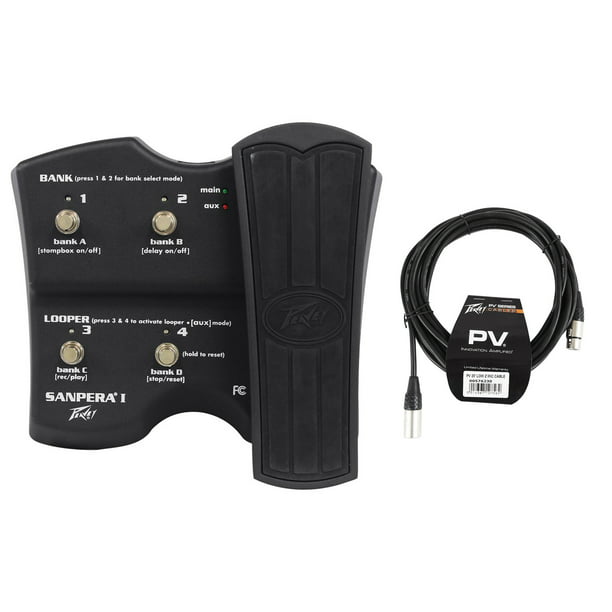 eb herinneringen Dageraad Peavey Sanpera I 4-Button Footswitch +1 Expression Pedal Foot  Controller+Cable - Walmart.com