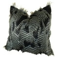 thumbnail image 4 of Thomas Collection Light Blue Dark Navy Feather Faux Fur Throw Pillow - 17412, 4 of 4