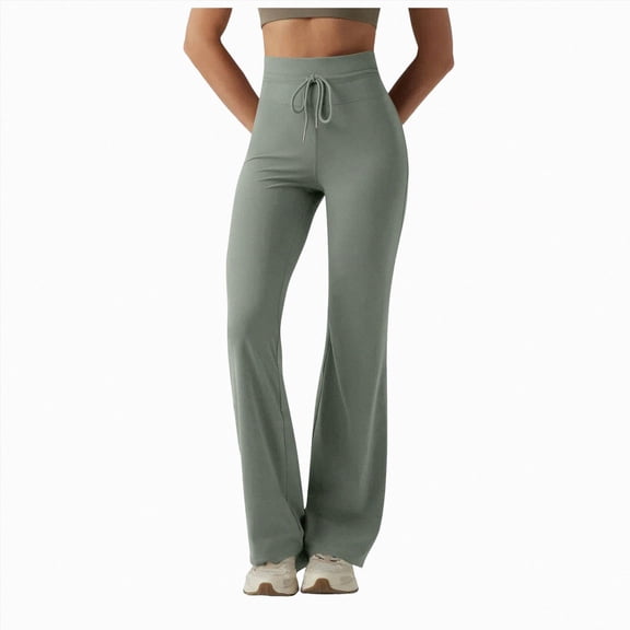 NOLDARES Women’s Flare Leggings High Waisted Bootcut Yoga Pants Tummy Control Seamless Flared Bell Bottom Workout Gym Pants(L040-Grey)