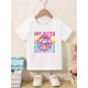 thumbnail image 1 of Girls' Short-Sleeve T-Shirt with "100 Days of School" Print - Breathable, Non-Sweat, Comfortable Soft Cotton Fabric for Kids - Perfect for outdoor activities, Cartoon Print Casual Sporty Te, 1 of 6