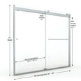 thumbnail image 2 of Miseno MSDREV6057CLBN Revolution 57" High X 56"60" Wide Sliding Framed Tub Door - Nickel, 2 of 2