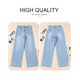thumbnail image 5 of Jeans Astylish para mujer, elásticos, con cintura alta, corte de bota, azul beau, 5 of 6