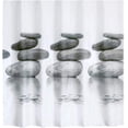 thumbnail image 1 of Cortina de ducha impermeable y a prueba de moho con gancho, diseño de piedra gris, 240 x 200 cm, 1 of 5