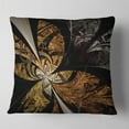 thumbnail image 2 of Designart 18" x 18" Contemporary and Modern Black Fractal and Flower Polyester Throw Pillow, 2 of 5