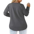 thumbnail image 5 of Fantaslook Plus Size Sweatshirts for Women Crewneck Casual Tunic Tops Long Sleeve Shirts, 5 of 8
