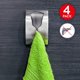 thumbnail image 5 of QPENWEI Lot de 4 Porte-Serviettes Cuisine Solide Adhésifs en Acier Inoxydable, Patère Autocollant Salle de Bain, 5 of 5