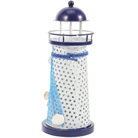 Tea Lighthouse Candle Holder Decor Lighthouse Candlestick Tea Light Holder Nautical Desk Ornament