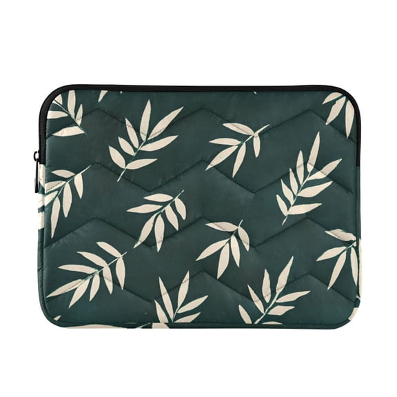 FORMRS 13-13.3 inch Laptop Sleeve Case Soft Carrying Quilted Computer Bag Cover, Beige Leaves