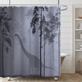 thumbnail image 3 of Forest Dinosaur Shower Curtain, Jungle Wild Raptor Dino Animal Child Kids Boys Men Bathtub Curtains for Bathroom Farmhouse Decor Grey Polyester Durable Fabric Bath with 12 Hooks, 72x84, 3 of 6