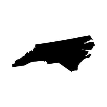 North Carolina Shaped Sticker Decal Die Cut - Self Adhesive Vinyl - Weatherproof - Made in USA - Many Color and Sizes - nc