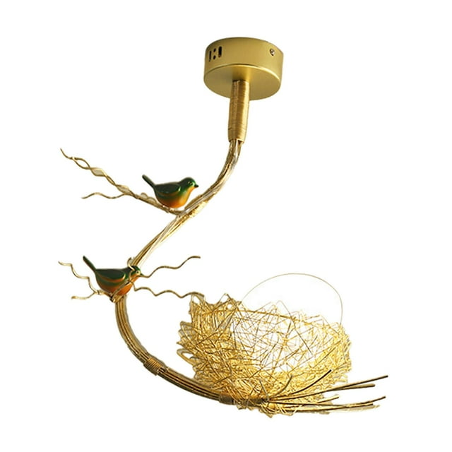 Bird's Nest Chandelier Light Hanging Lamp Modern Home Decor LED Pendant Lighting Warm Light A