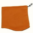 thumbnail image 3 of Xfvqtps Loop Scarf for Womens Necks Warmer Fleece Plush Lining Fuzzy Adjustable Drawstring Solid Color Cozy Soft Comfortable Thickened Windproof Coldproof Warm Winter Neck Gaiters Orange, 3 of 4