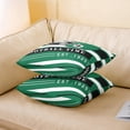 thumbnail image 3 of Boys Football Throw Pillow Cover for Football Lovers,American Football Decorative Square Pillow Case,Green White Geometric Stripe Pillow Cover,Sports Cushion Cover 18x18 Inch, 3 of 6