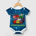 thumbnail image 3 of Geometry Dash Baby Boy Girl Short Sleeve Romper Clothing Set Print Cartoon Baby Summer One Piece Jumpsuit, 3 of 8