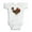 White, variant on TeesAndTankYou Turkey Football Thanksgiving Baby Onesie Infant One Piece Bodysuit Newborn Heather Grey