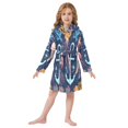 thumbnail image 6 of FORMRS Niños Bathrobe Unisex Hooded Robe Soft Plush Pajamas Sleepwear, Size 2-3T, Blue Anchor, 6 of 7