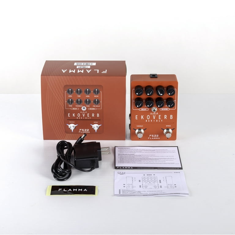 FLAMMA FS22 Stereo Delay, Reverb Pedal with Reverse Delay