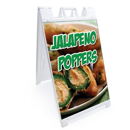 Butter Jalapeno - A-frame Sidewalk Alligator Bites Sign With Graphics On Each Side | 18